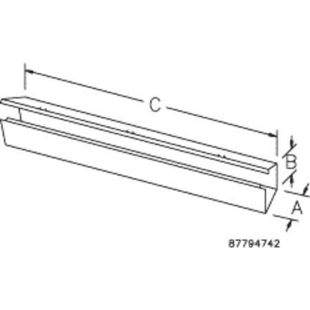 NVENT HOFFMAN WW, TYPE 1, STR.SECTION/KO, 4.00X4.00X48.00,  F44G48WK